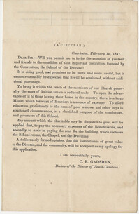 153.  Circular for School of the Diocese -- February 1, 1847