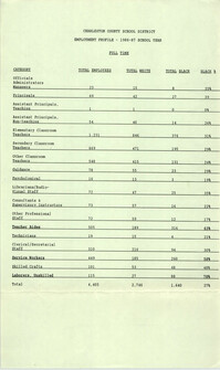 Charleston County School District Employment Profile, 1986-87