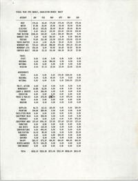 Charleston Branch of the NAACP Budget, 1991