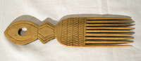 Patterned wooden comb