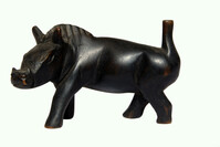 Wooden boar carving