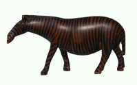 Wooden zebra carving