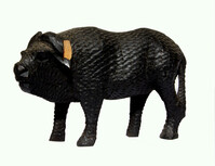 Wooden buffalo carving