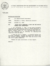 NAACP Memorandum, October 12, 1989