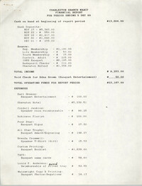 Charleston Branch of the NAACP Financial Report for Period Ending December 5, 1989