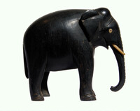 Ebony elephant carving