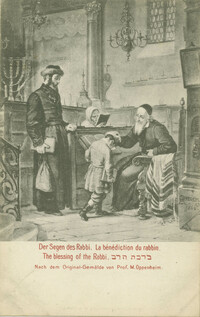 Der Segen des Rabbi. / La bénédiction du rabbin. / The blessing of the Rabbi. / ברכת הרב