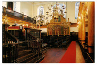 Interior of the Spanish and Portuguese Bevis Marks Synagogue, London
