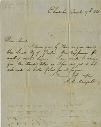 Letter from Arthur Manigault to Henrietta A. Drayton