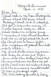 Letter from Nellie Copeland
