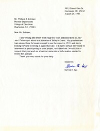 Letter from Steven N. Suo