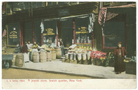 A Jewish store, Jewish quarter, New York