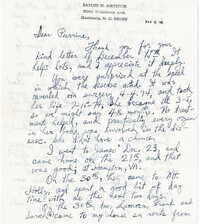 Letter from James Arthur, February 5, 1975