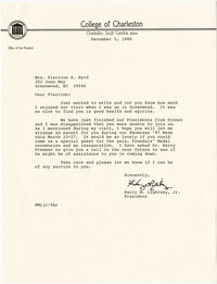 Letter from President Lightsey