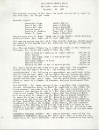 Minutes, Charleston Branch of the NAACP Executive Board Meeting, November 12, 1991