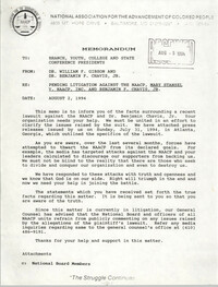 NAACP Memorandum, August 2, 1994