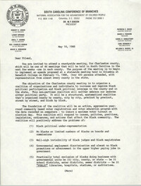 South Carolina Conference of Branches of the NAACP Memorandum, May 18, 1988