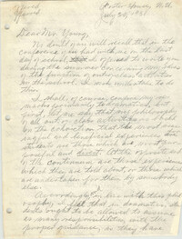 Letter from Eugene C. Hunt to 