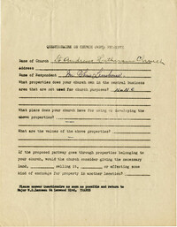 Folder 43: Church Owned Property Questionnaire 10