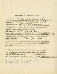 Folder 43: Church Owned Property Questionnaire 5