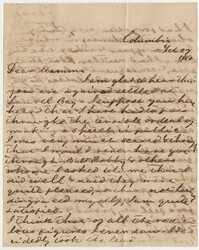 509.  William Finley Barnwell to Catherine Osborn Barnwell -- February 27, 1860