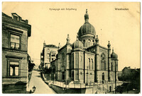Wiesbaden, Synagoge mit Schulberg