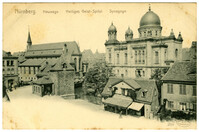 Nürnberg. Heuwage. Heiliges Geist-Spital. Synagoge.