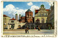 München. Künstlerhaus mit Synagoge.