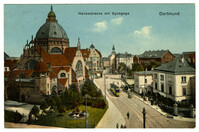 Dortmund, Hansastrasse mit Synagoge