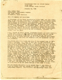 Letter from Esau Jenkins to Gedney Howe of the Antipoverty Program.