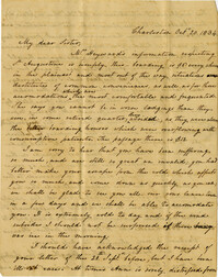 Letter from Charlotte Manigault to Miss Drayton
