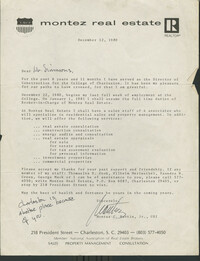 Letter from Montez C. Martin, Jr. to Philip Simmons