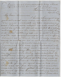 511.  William Finley Barnwell to Catherine Osborn Barnwell -- April 4, 1861