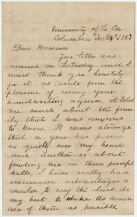 518.  Joseph Walker Barnwell to Catherine Osborn Barnwell -- December 24, 1867