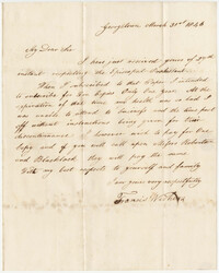 142.  Francis Withers to William H. W. Barnwell -- March 31, 1846