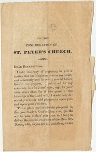 148.  Printed plea from William H. W. Barnwell to congregation -- March 12, 1837