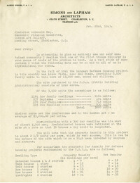 Folder 33: Albert Simons Letter