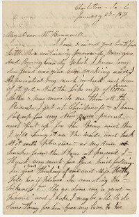 215.  Catherine Jordan to Catherine Osborn Barnwell -- January 23, 1871