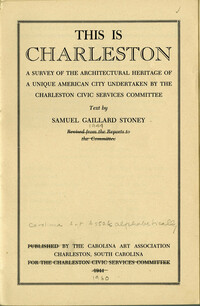 Folder 28: This is Charleston title page