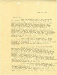 Letter from Sidney Jennings Legendre, July 13, 1943