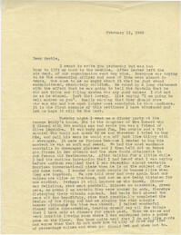 Letter from Sidney Jennings Legendre, February 11, 1943