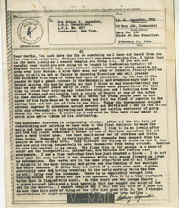 Letter from Sidney Jennings Legendre, February 12, 1944
