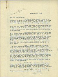 Letter from Sidney Jennings Legendre, February 12, 1946
