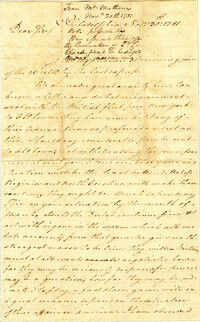 Letter from John Mathews to Nathanael Greene