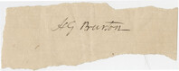 Thomas S. Grimke Autograph Collection, autograph of H.G. (Hutchins Gordon) Burton, governor of North Carolina from 1824-1827, undated