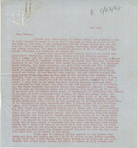 Letter from Gertrude Sanford Legendre, May 13, 1944