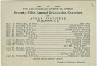 Invitation to commencement exercises