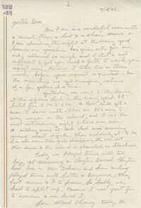 Letter from Sidney Jennings Legendre, September 11, 1942