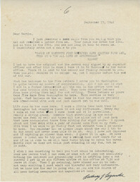 Letter from Sidney Jennings Legendre, September 17, 1942