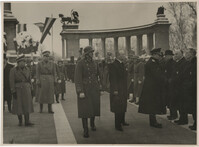 Mario Pansa and military officials in Budapest, Hungary, Photograph 8